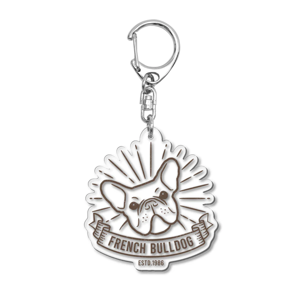 まるいねこのフレンチ・ブルドッグ Acrylic Key Chain