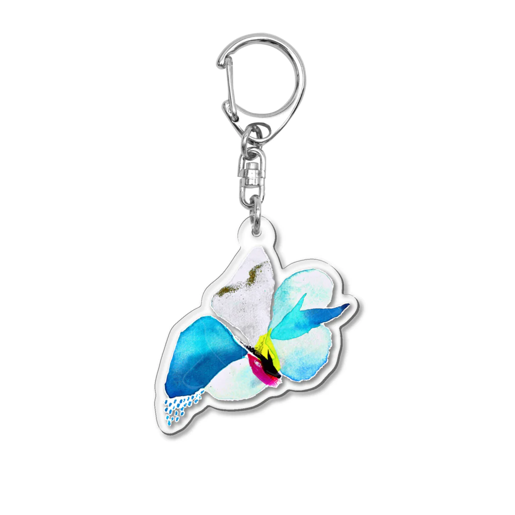 Miki_after_partyのBird flower -sky- Acrylic Key Chain