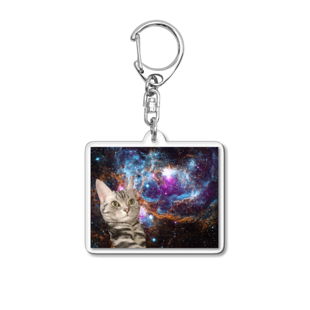 🥐🍞ちょきぷり🍞🥐のうちの宇宙猫 Acrylic Key Chain