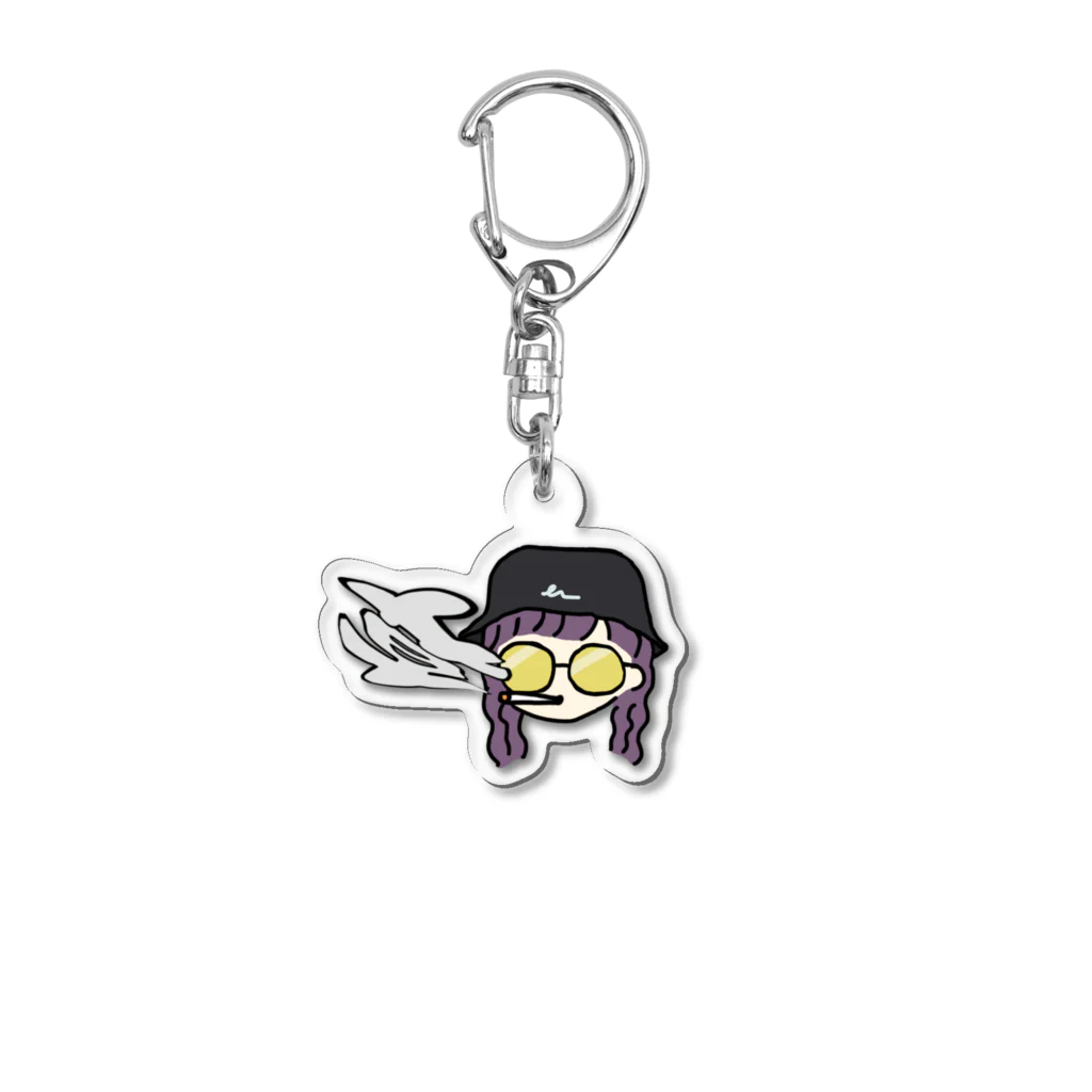 wuchan's shopのヘビースモーカー Acrylic Key Chain