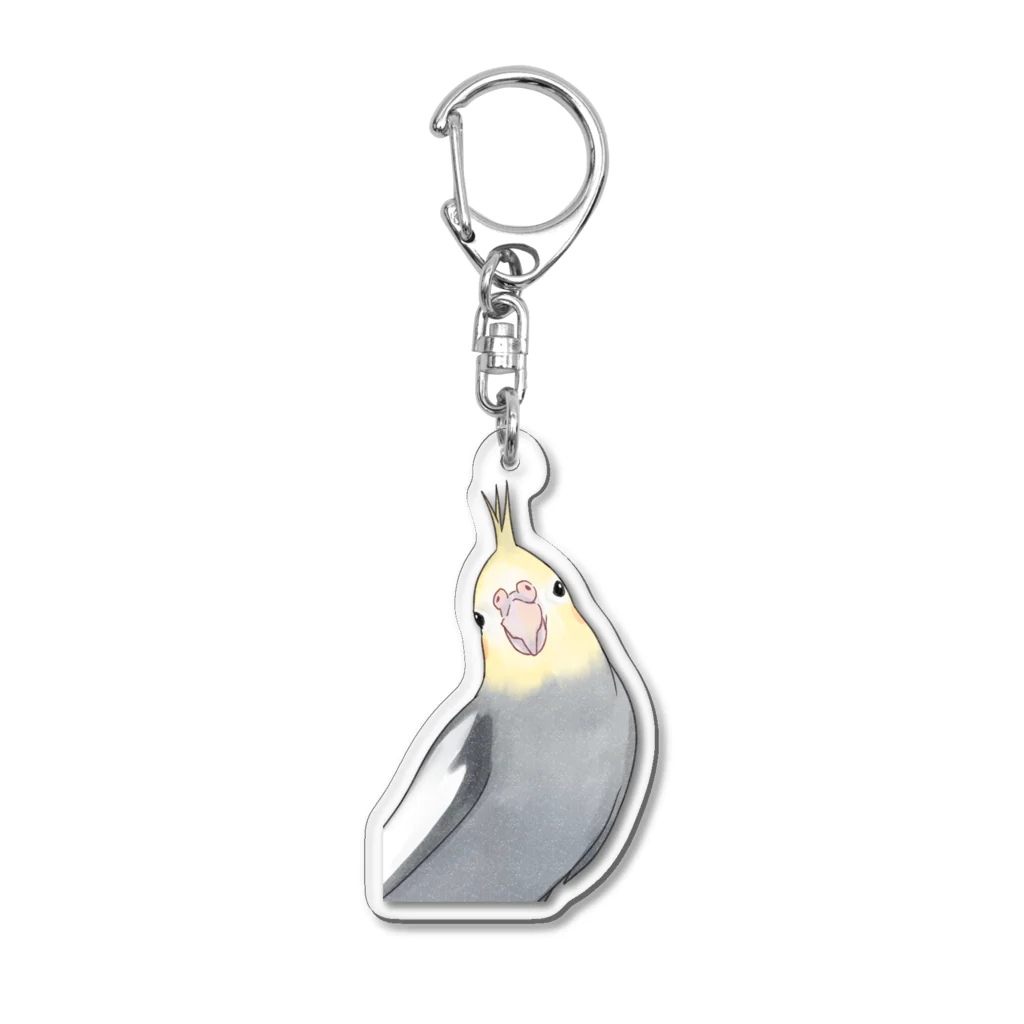 まめるりはことりのおしゃまなオカメインコちゃん【まめるりはことり】 Acrylic Key Chain