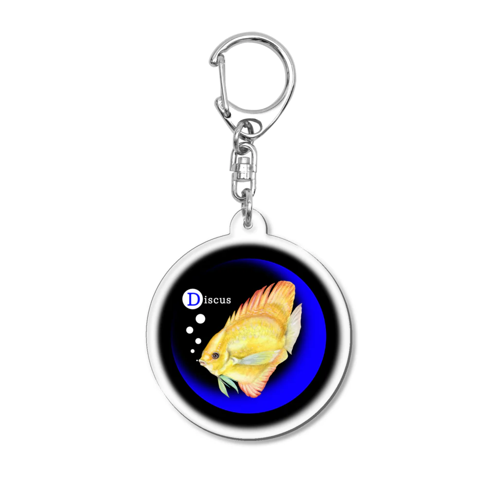 idumi-artの青い月と熱帯魚🐠 Acrylic Key Chain