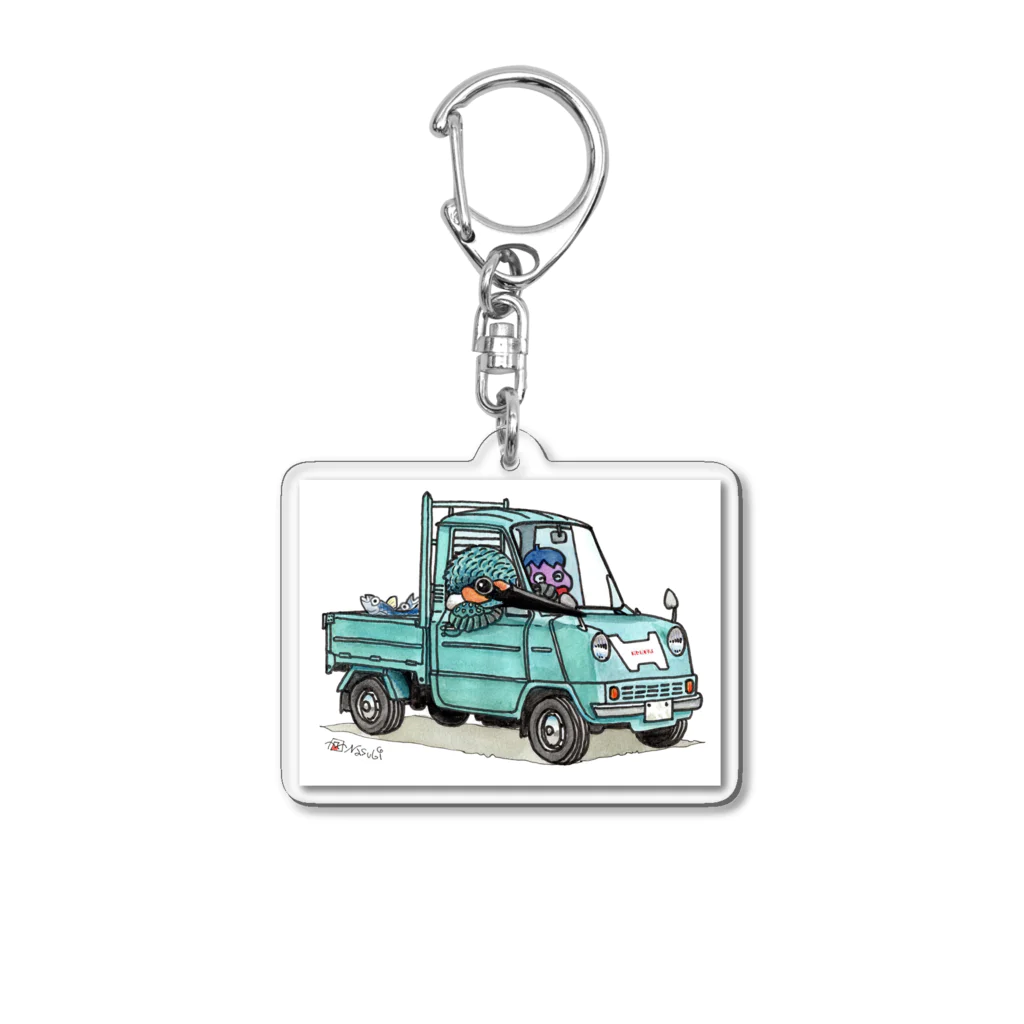 fujinasu2274のカワセミと名車 Acrylic Key Chain