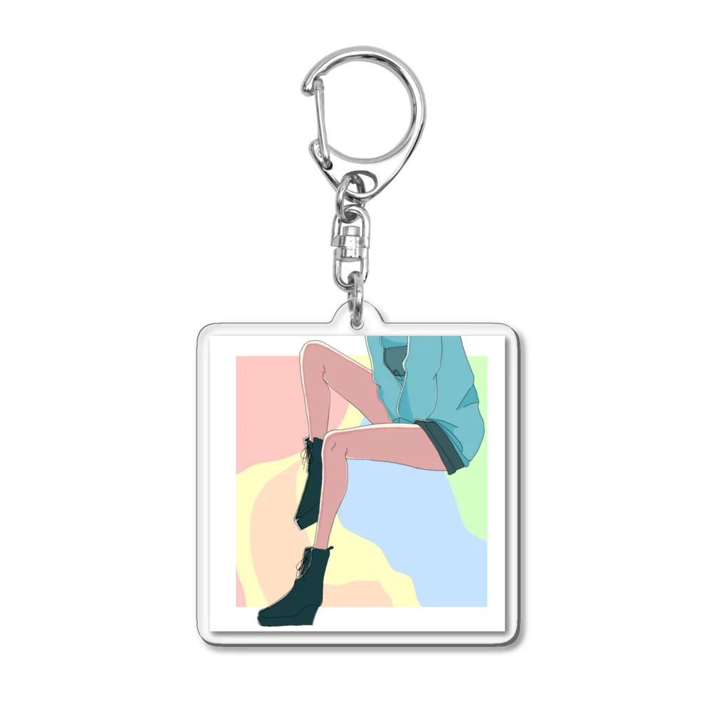 今日のゆかちゃのパステルゆかちゃ（S） Acrylic Key Chain