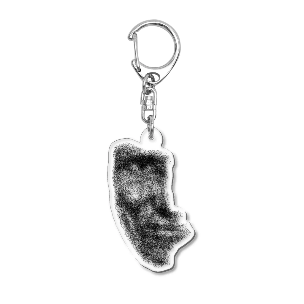 謎モノ店の点描の男 Acrylic Key Chain