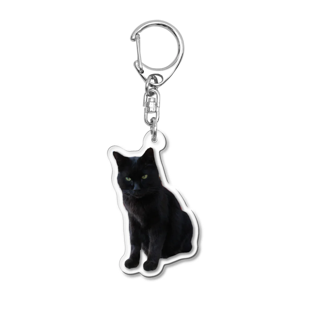 黒猫のふくちゃんの黒猫のふくちゃん Acrylic Key Chain
