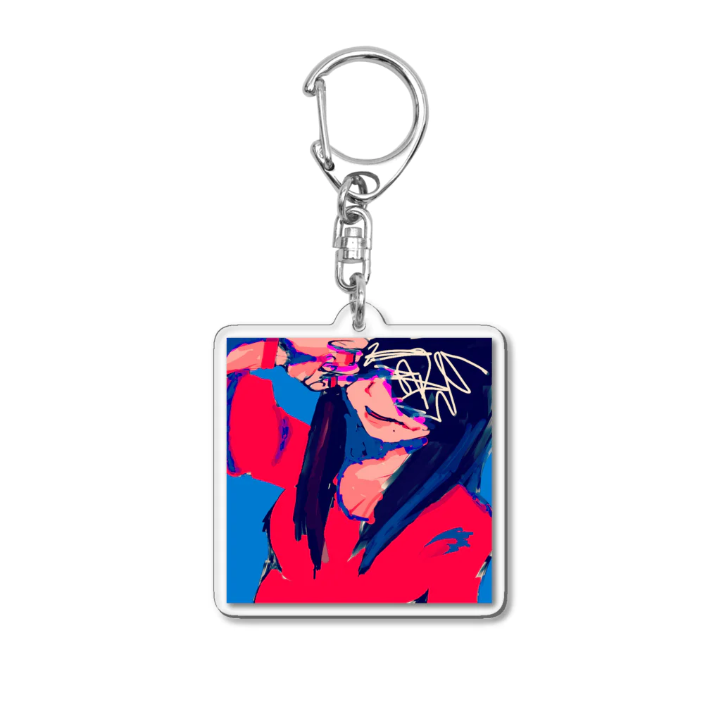 大寒波露営のThe Slit-Mouthed Woman Acrylic Key Chain