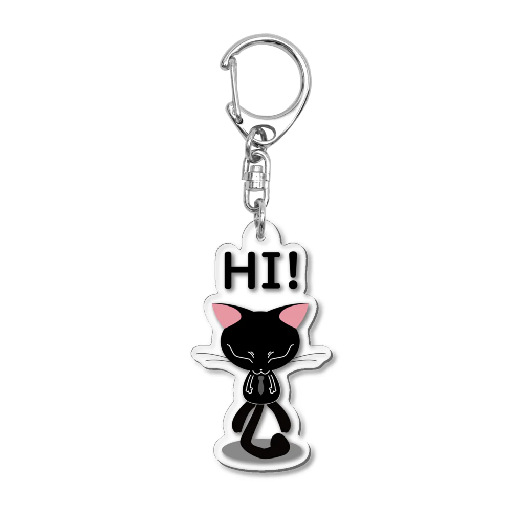 Pass Timeの紳士な黒猫ドリル Acrylic Key Chain