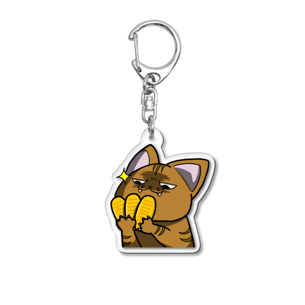 思う屋の価値の分かる猫 Acrylic Key Chain