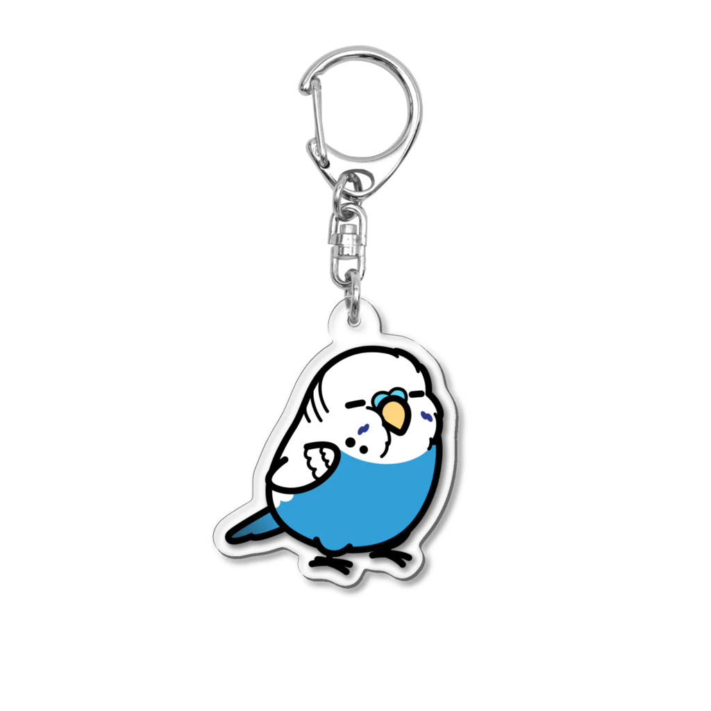 Cody the LovebirdのChubby Bird 大型セキセイインコ Acrylic Key Chain