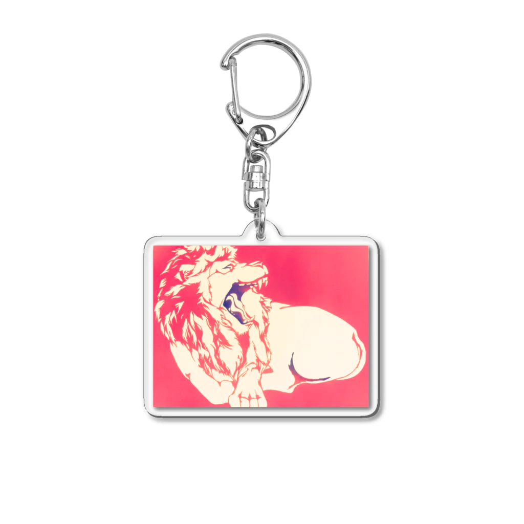 DESIGN Vivian U.のライオンのナッツ（pink） Acrylic Key Chain