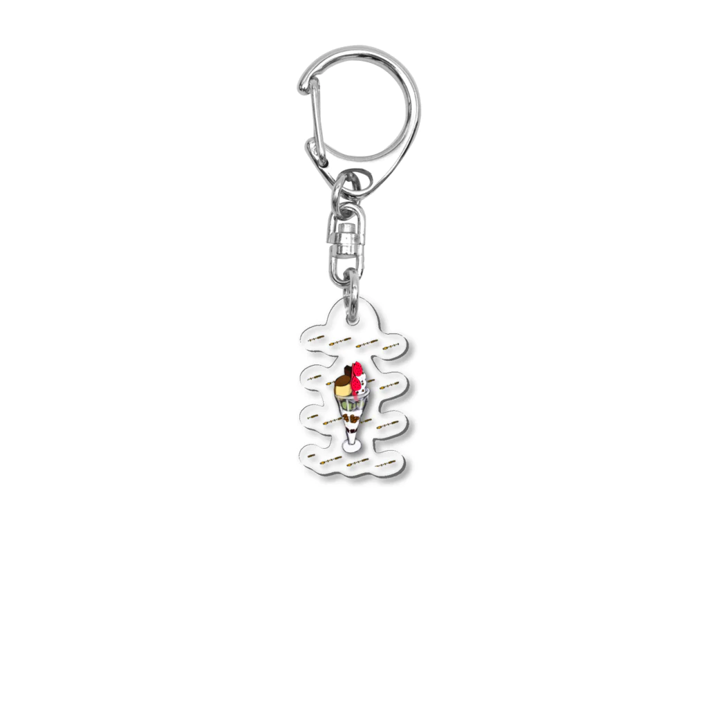 motch♥のプリンアラモードパフェ02 Acrylic Key Chain