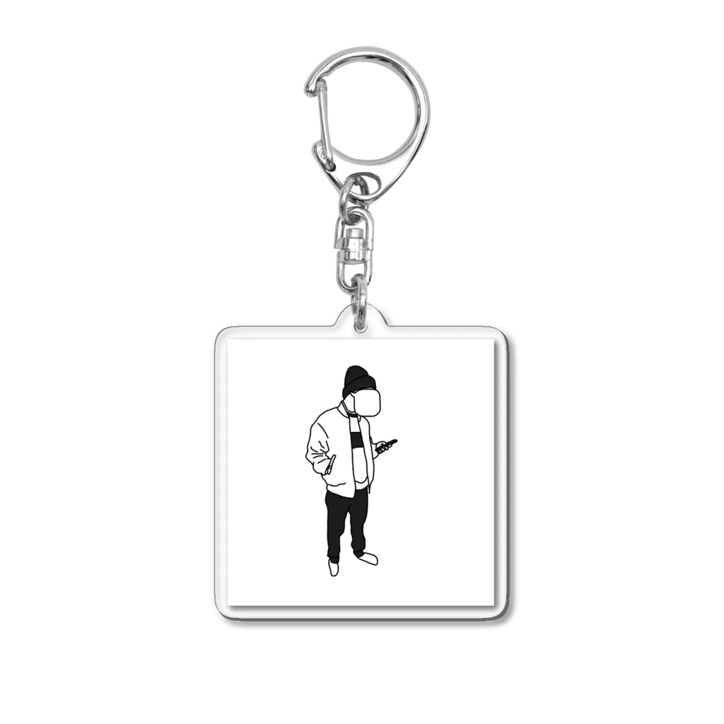 オオヌキのモノクロくん Acrylic Key Chain