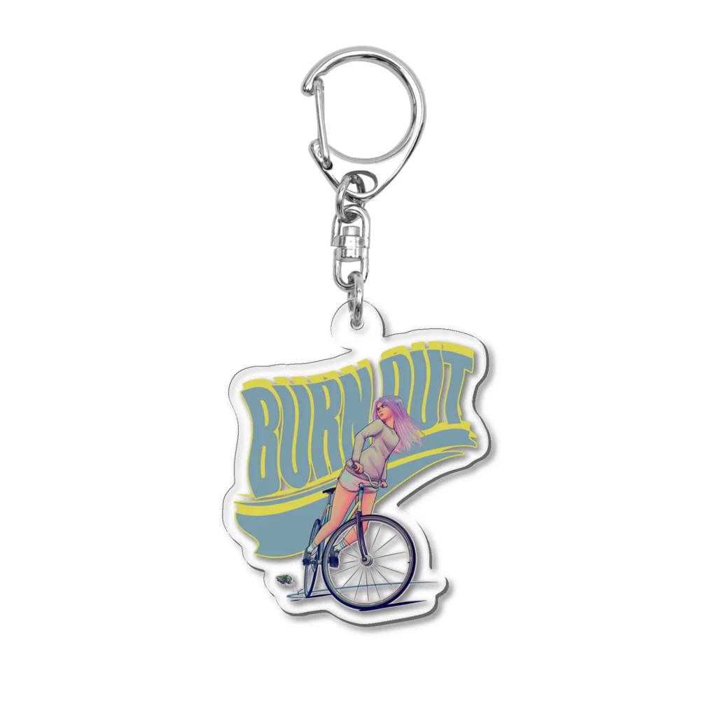 nidan-illustrationの"BURN OUT" Acrylic Key Chain