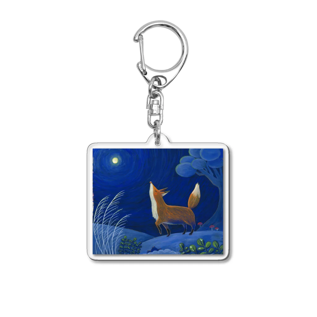 ぶたのたんこぶの夜中のきつね Acrylic Key Chain