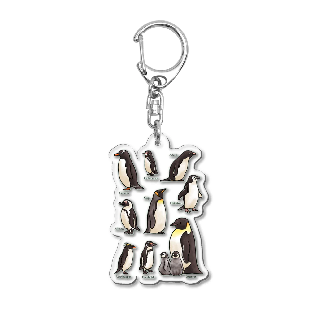 huroshikiのペンギンだらけ Acrylic Key Chain