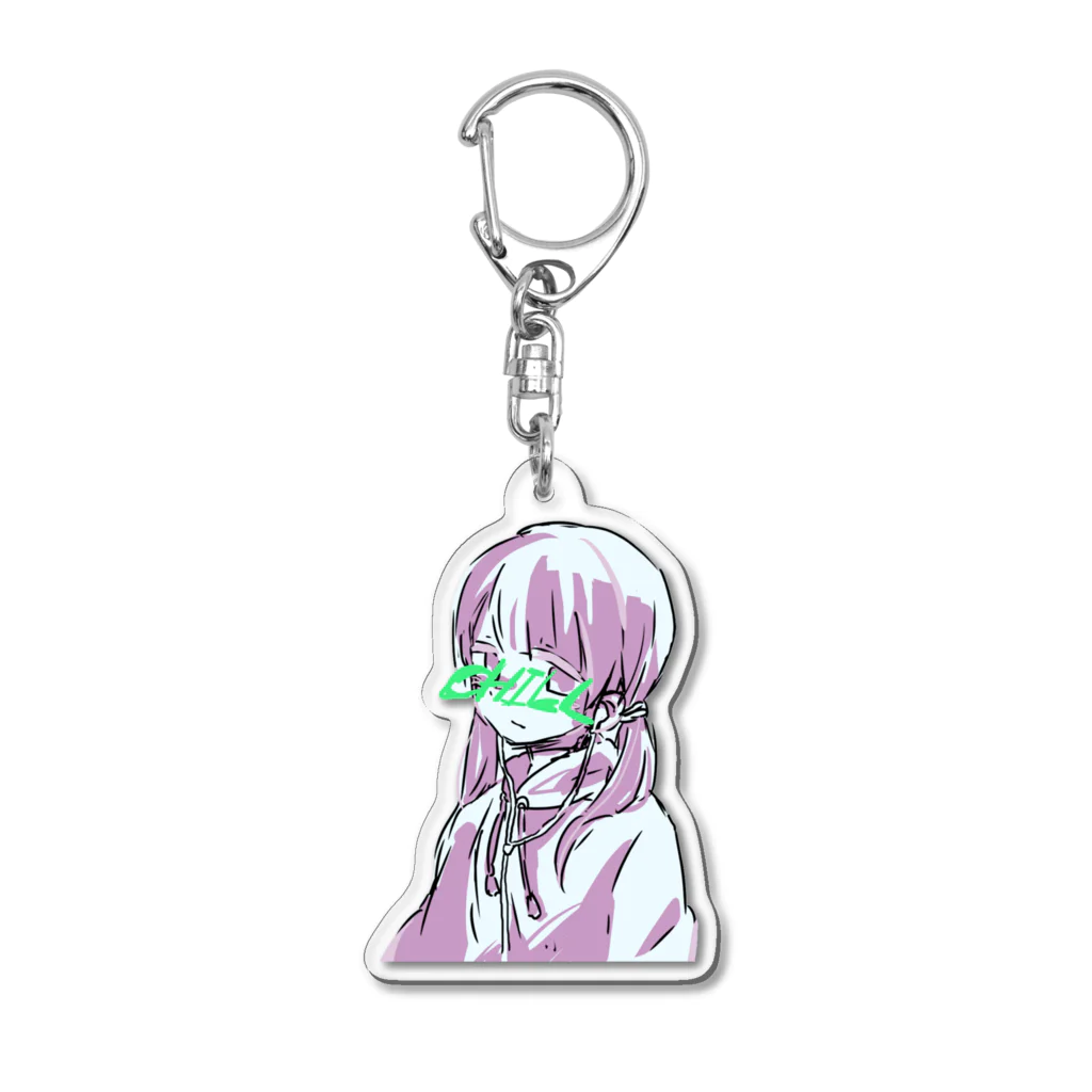 労災ひっぷほっぷのChill イラスト アクリルキーホルダー Acrylic Key Chain