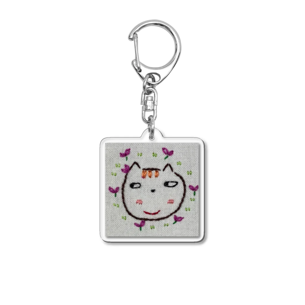 小花さんちのにんまりネコさん Acrylic Key Chain