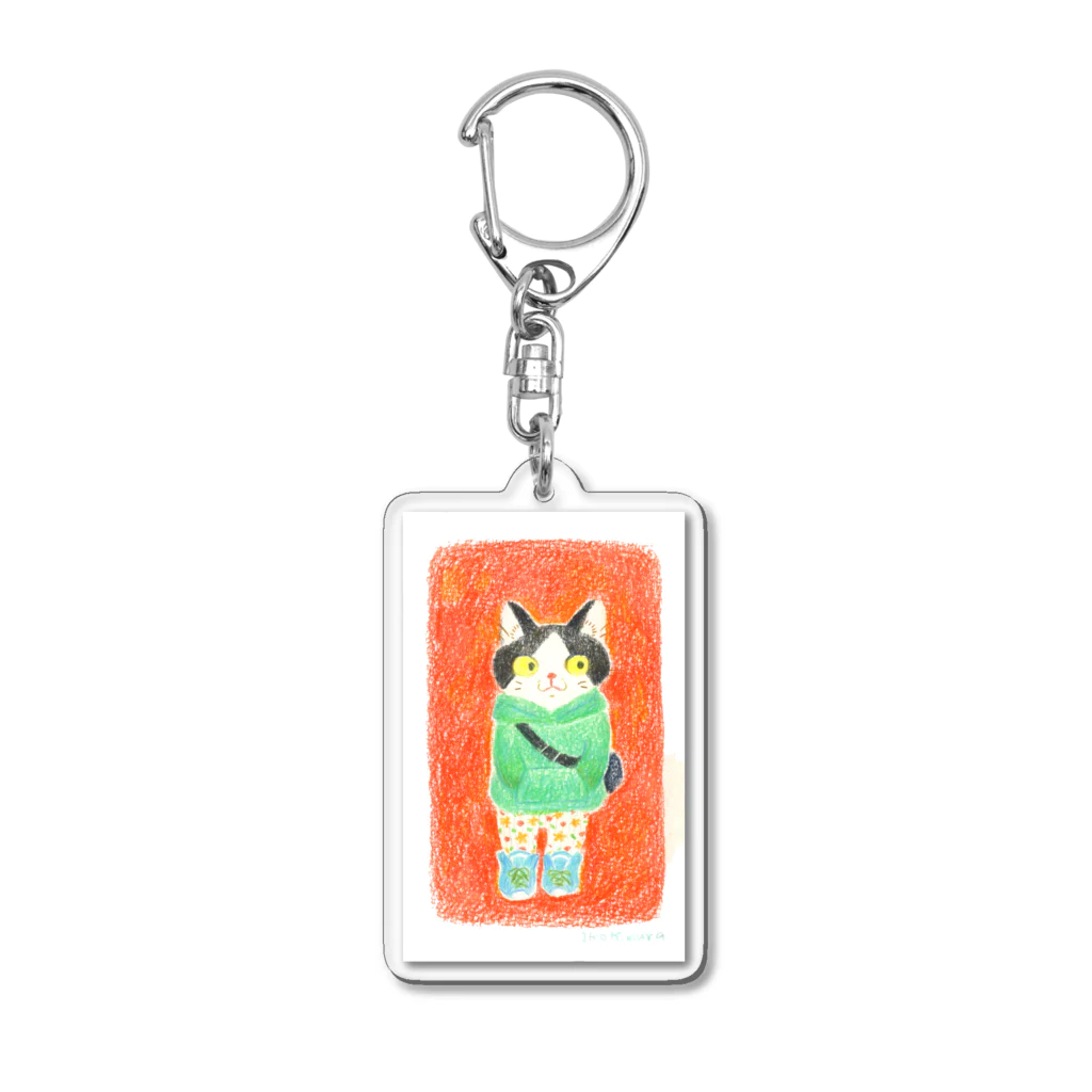 木村いこのパーカーのねこ Acrylic Key Chain