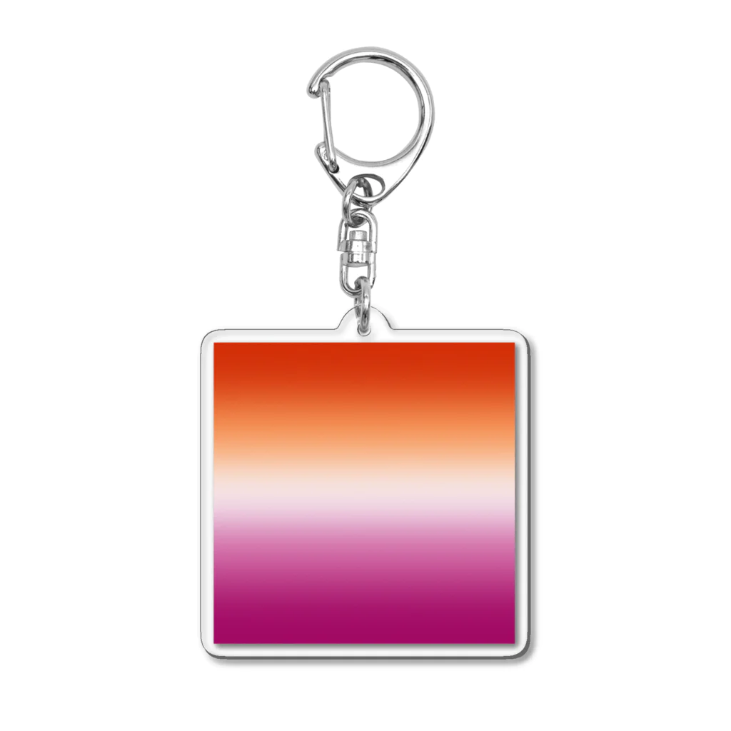 ぽぬぞぬのグラデーション　プライドフラッグ　レズビアン Acrylic Key Chain