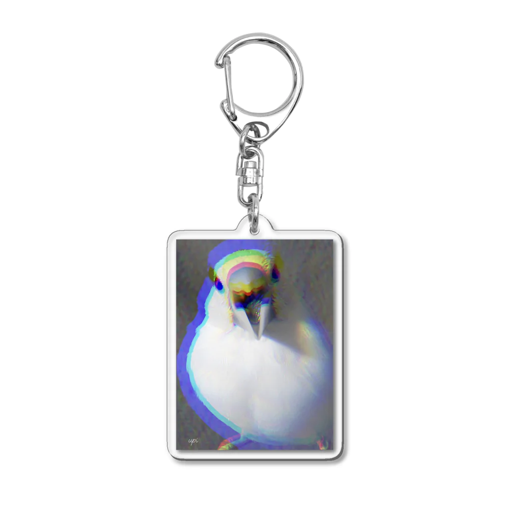 うｐこむのTHE 文鳥　バイツァ ダスト！！ Acrylic Key Chain