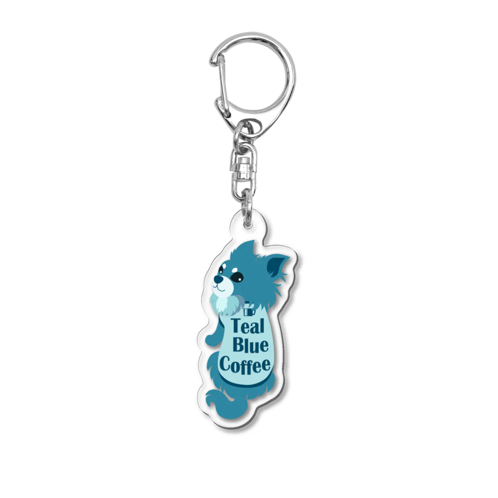 Teal Blue Coffeeのなに？ Acrylic Key Chain