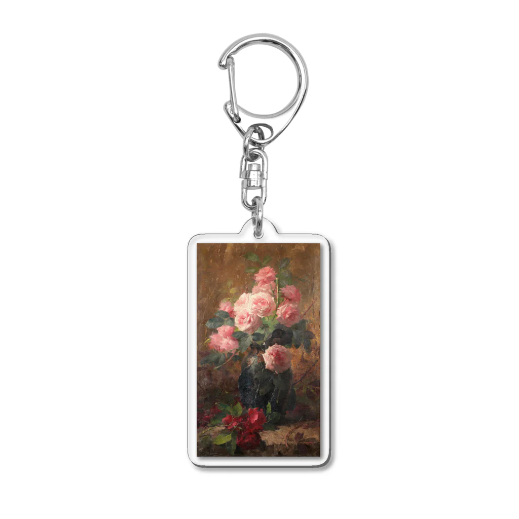 花名画アートグッズのフランス・モルテルマン《バラの静物》 Acrylic Key Chain