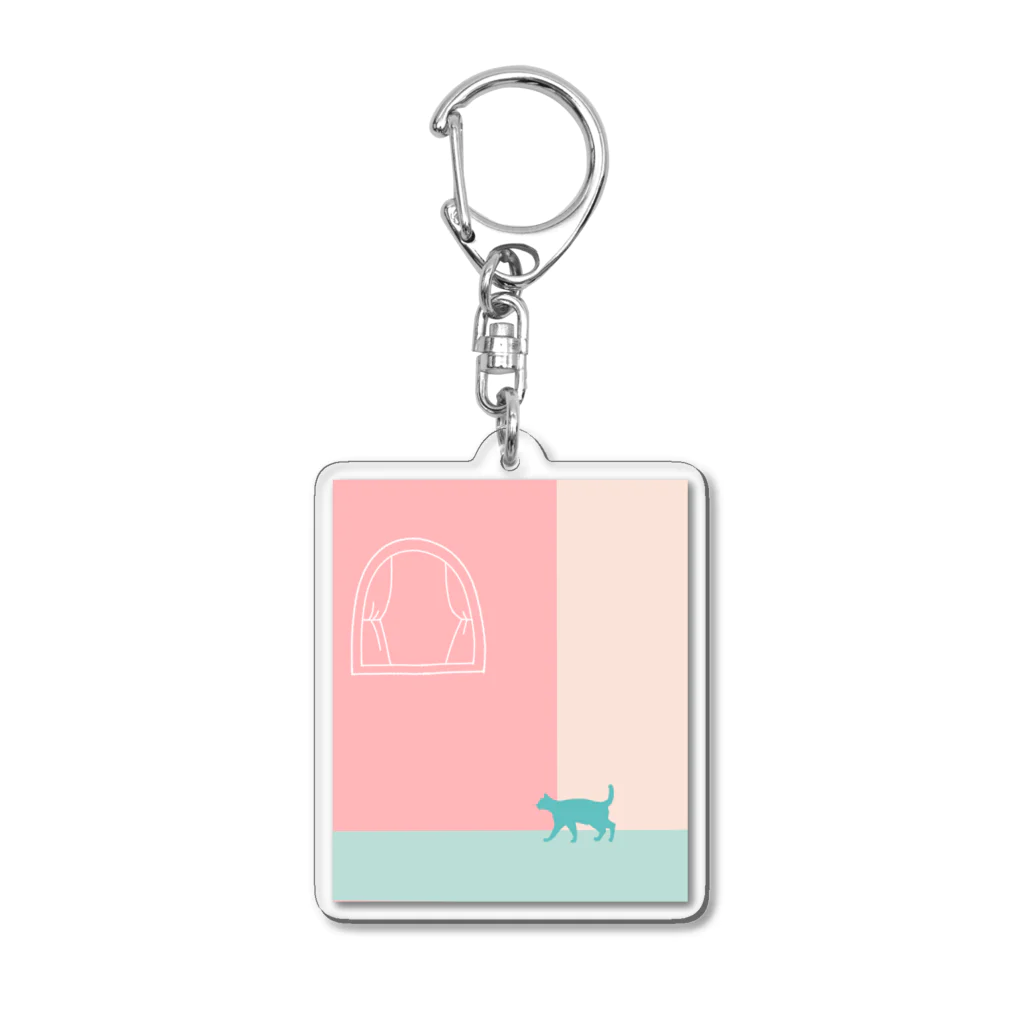 ねこや Ryoko -猫屋 りょうこ-のねこ　異国の趣き Acrylic Key Chain