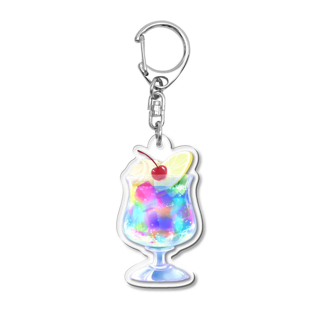 しんま みさんの純喫茶ブルーラビット　夢色ゼリーポンチ Acrylic Key Chain