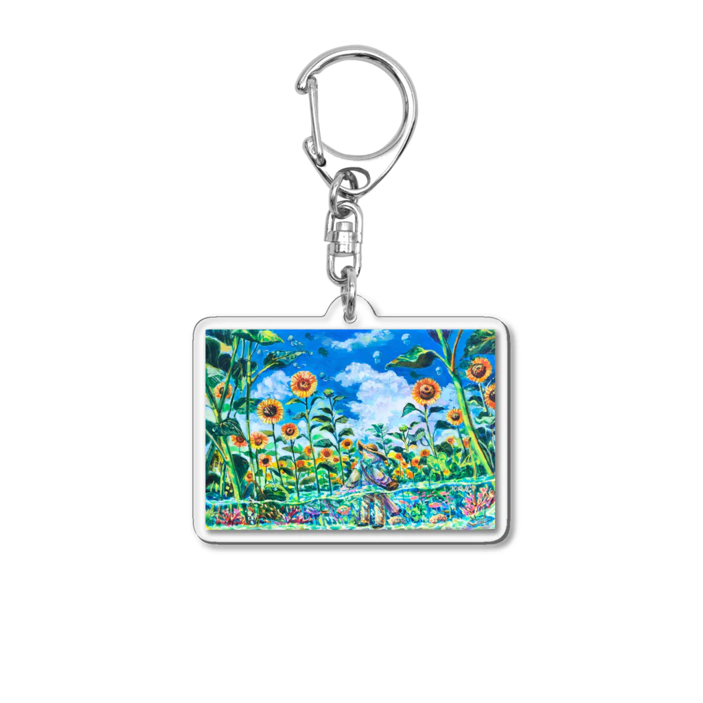 🌿Art shop Kano🌿のSea of a sunflower Acrylic Key Chain