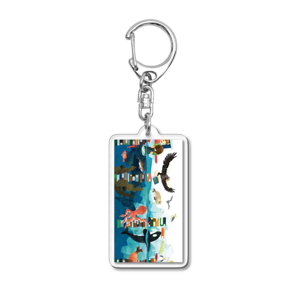 Makiko Goto goods storeの知床の海の生きものたち Acrylic Key Chain