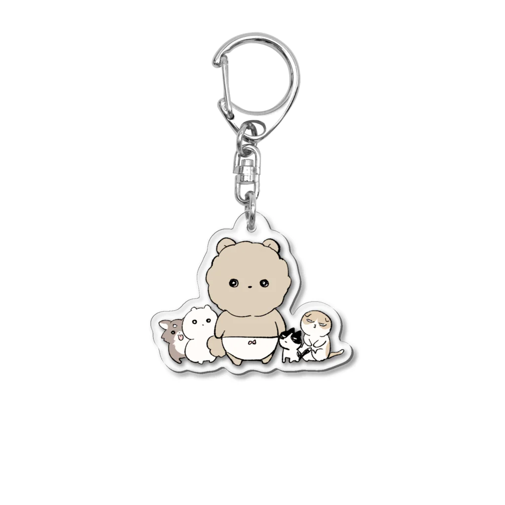 artliccaのふわふわのくま Acrylic Key Chain