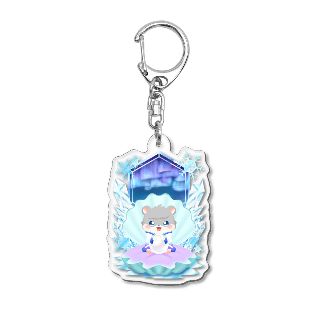 クロフミのまったりショップの氷と真珠と吹雪くん Acrylic Key Chain