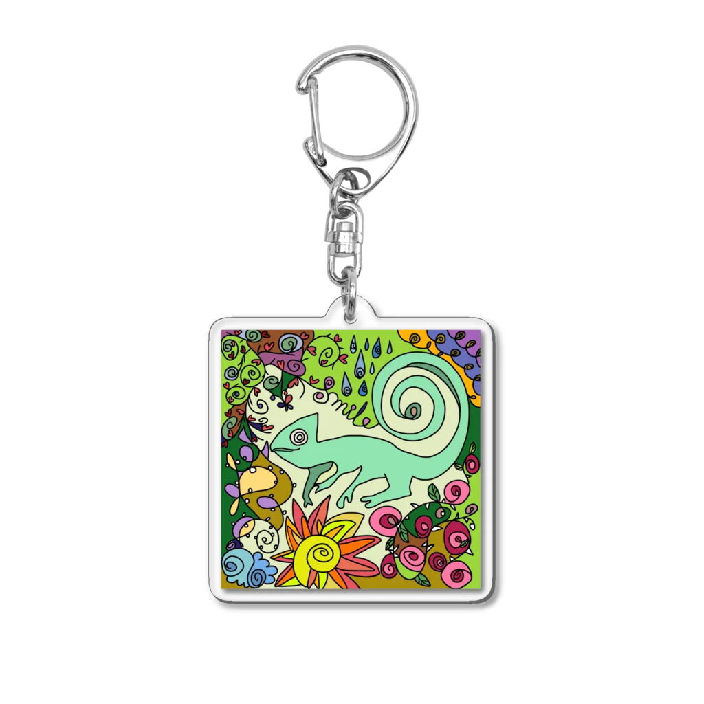 爆裂グッズのchameleonsmile アクリルキーホルダー