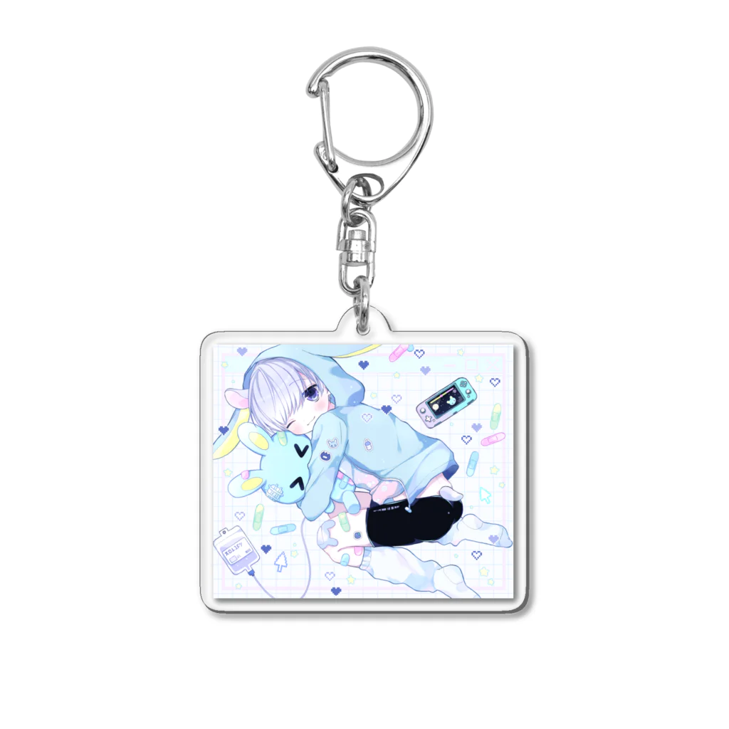 滑車屋のうさはむ Acrylic Key Chain