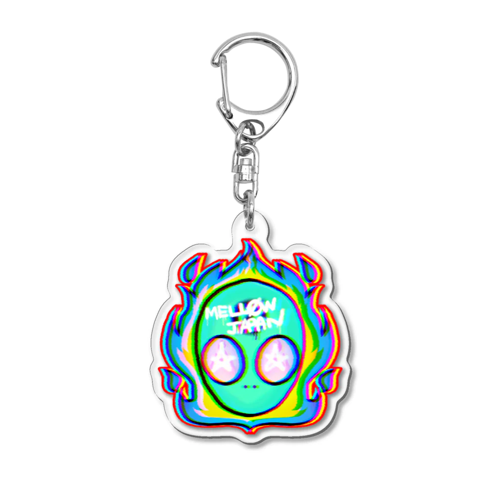 MELL∅W_NINJAのアクリルキーホルダーalien Acrylic Key Chain