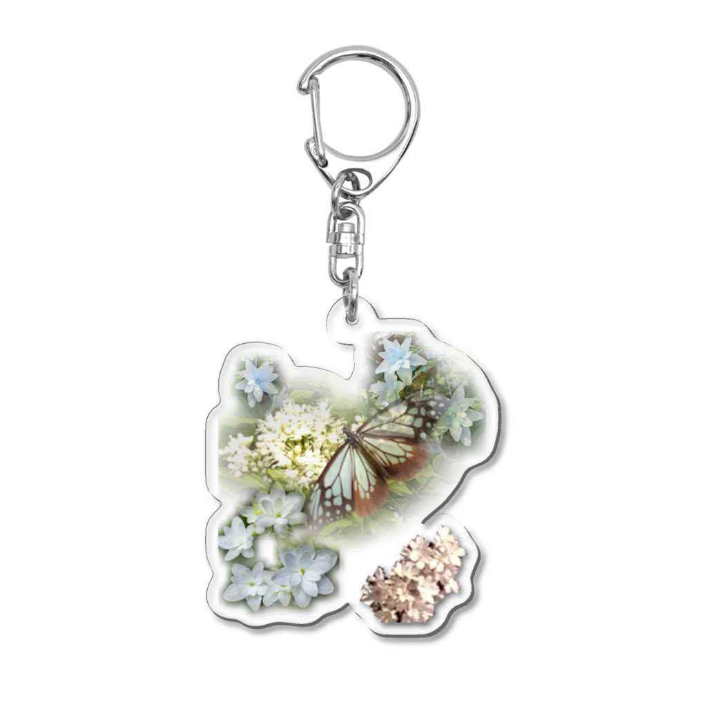 イエローローズのButterflyDream Acrylic Key Chain