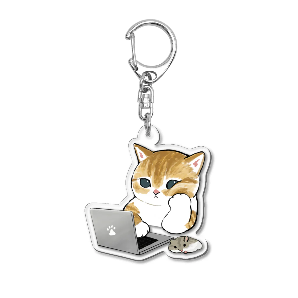 mofusandの在宅勤務にゃん Acrylic Key Chain