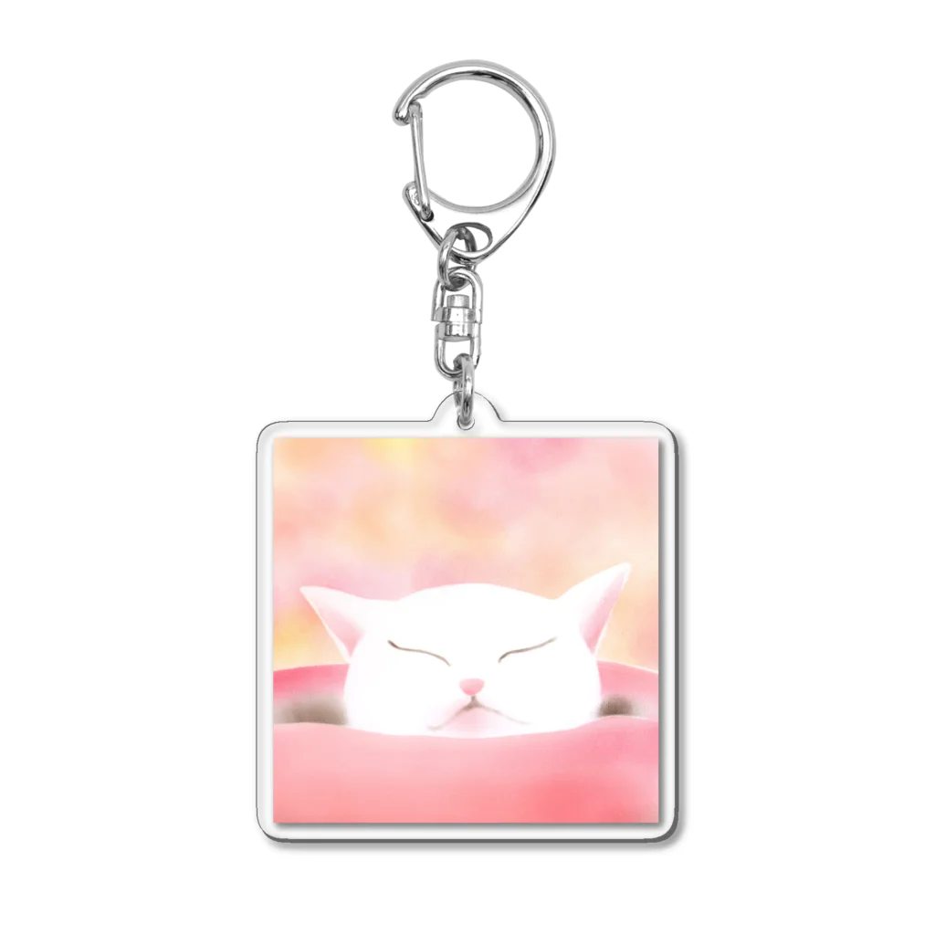 ミズノ リエ　グッズのあごのせ寝 Acrylic Key Chain