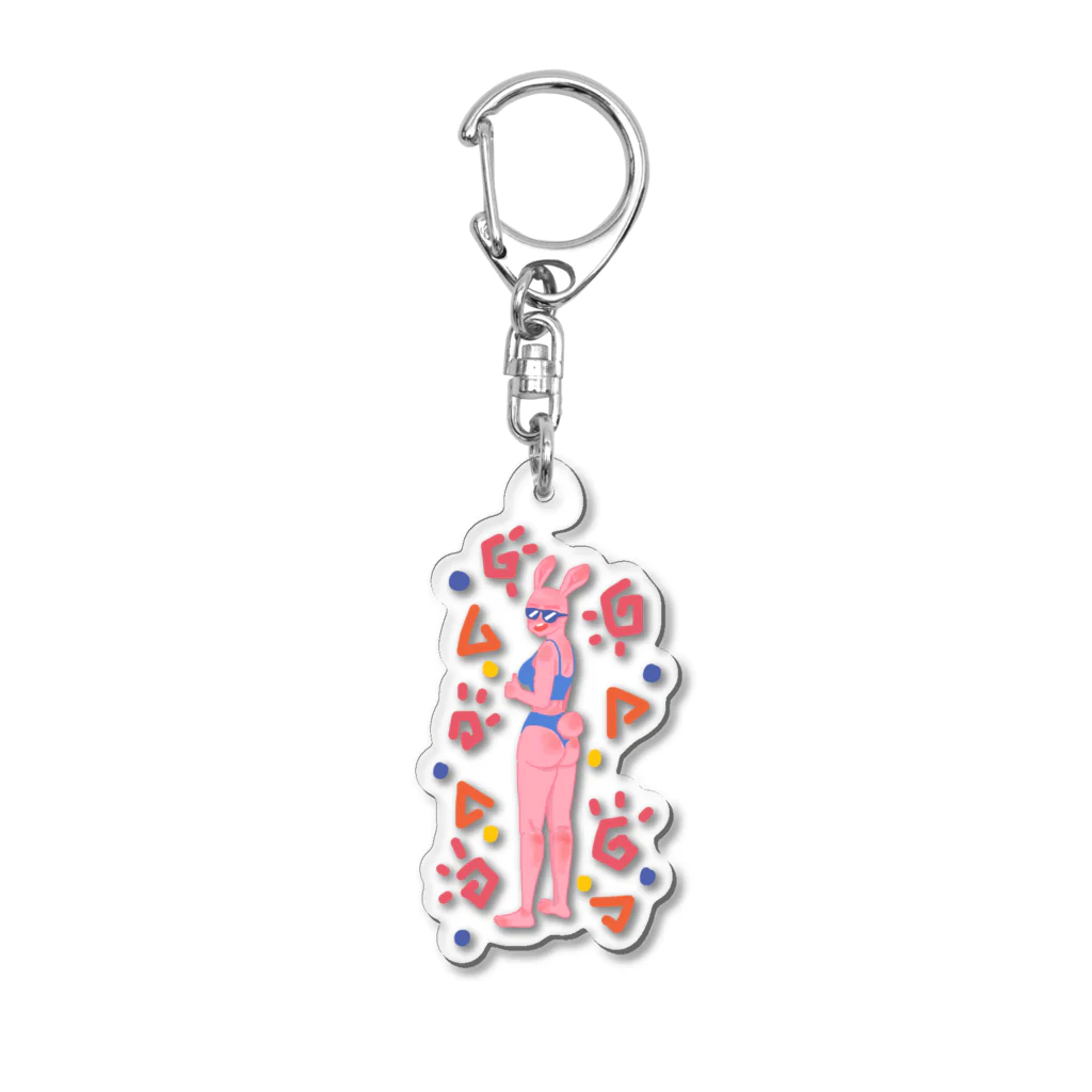 CALMearの夏満喫!日焼け兎☀️ Acrylic Key Chain