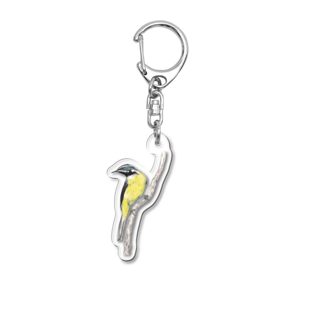 森図鑑の[森図鑑]キセキレイ Acrylic Key Chain