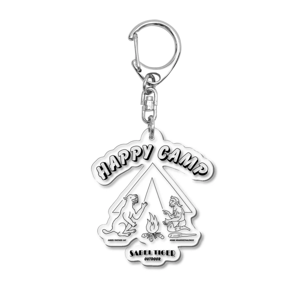 LONESOME TYPE ススのHAPPY CAMP（サーベルタイガーとネアンデルタール人） Acrylic Key Chain