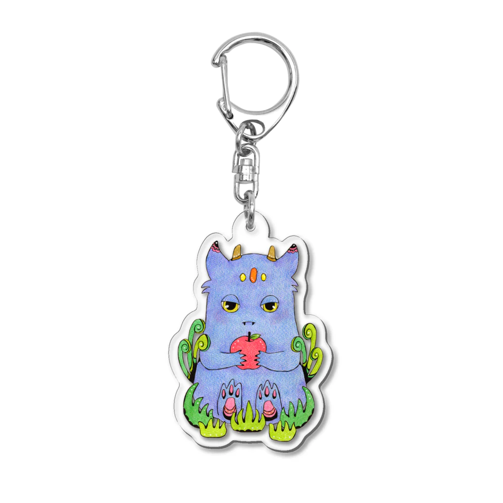 touriの怪獣とりんご Acrylic Key Chain