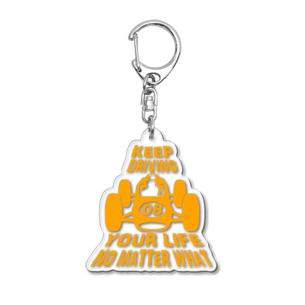 キッズモード某のレトロカーレーサー(イエロー) Acrylic Key Chain