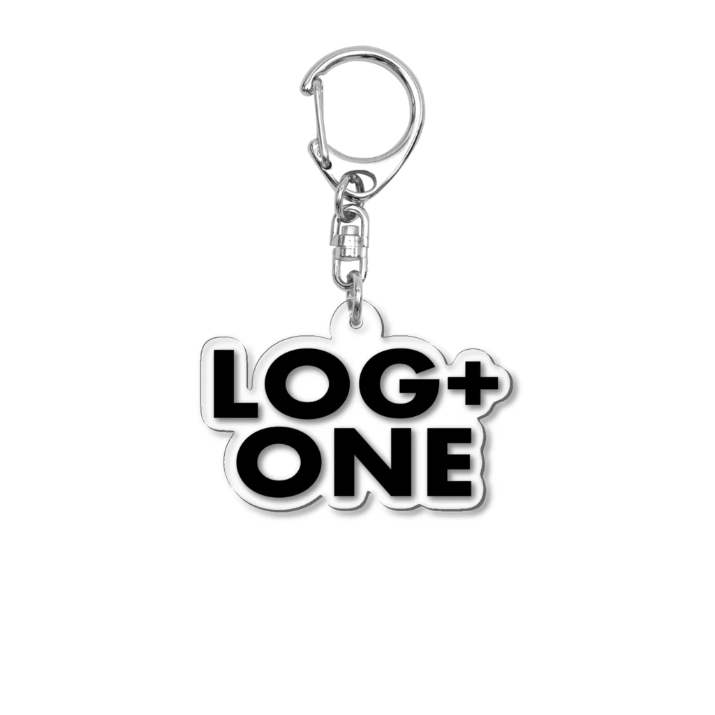 ログプラスワンのログプラスワングッズ黒文字 Acrylic Key Chain