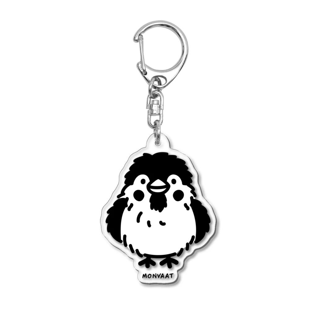 イラスト MONYAAT のぶわっとな スズメがちゅん A Acrylic Key Chain