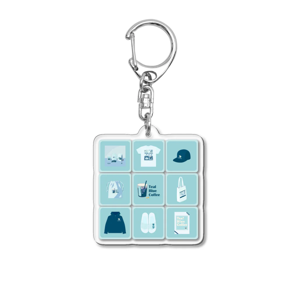 Teal Blue CoffeeのTealBlueItems _Cube BLUE Ver. Acrylic Key Chain