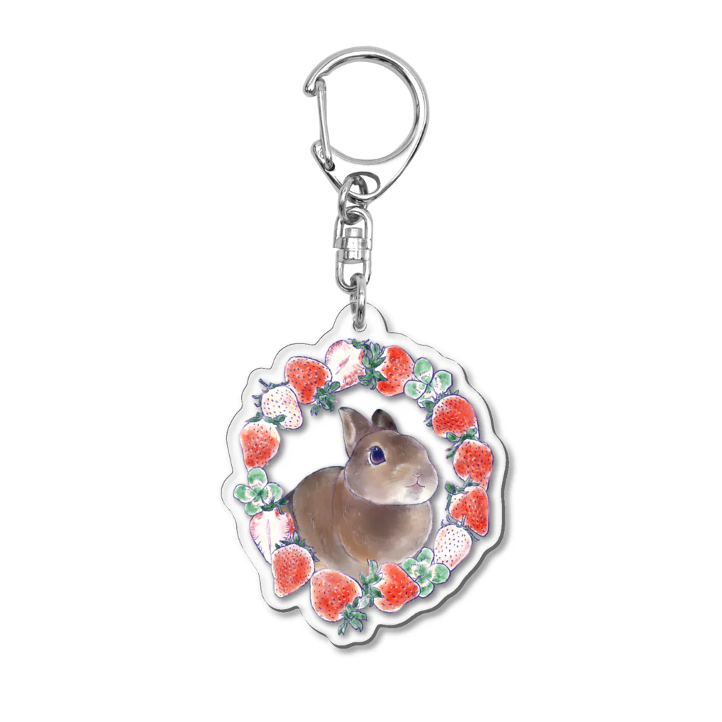 ECLAIR BUNNYのいちご姫（another） Acrylic Key Chain