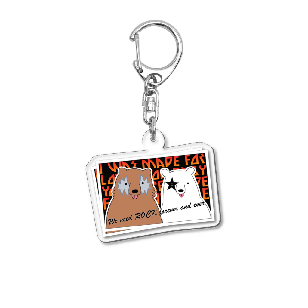 シロクマ商店のKISSクマ Acrylic Key Chain