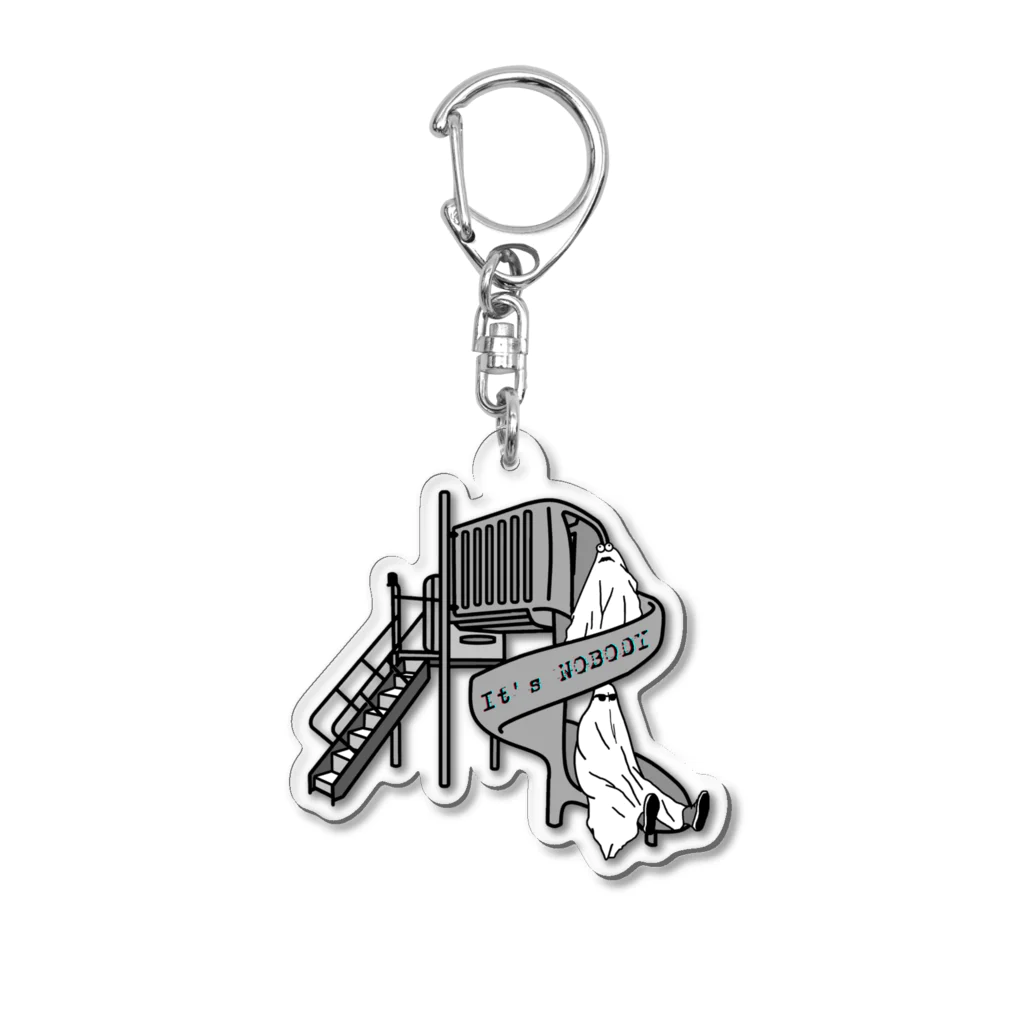 シロクマ商店のNOBODY-すべりだい Acrylic Key Chain